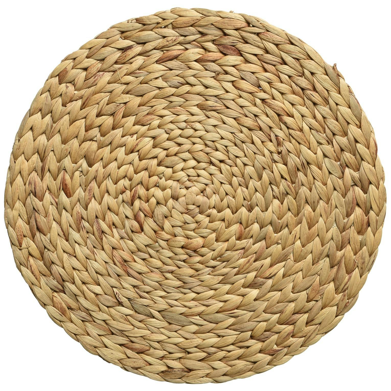 Set de table rond en jacinthe d'eau fait à la main