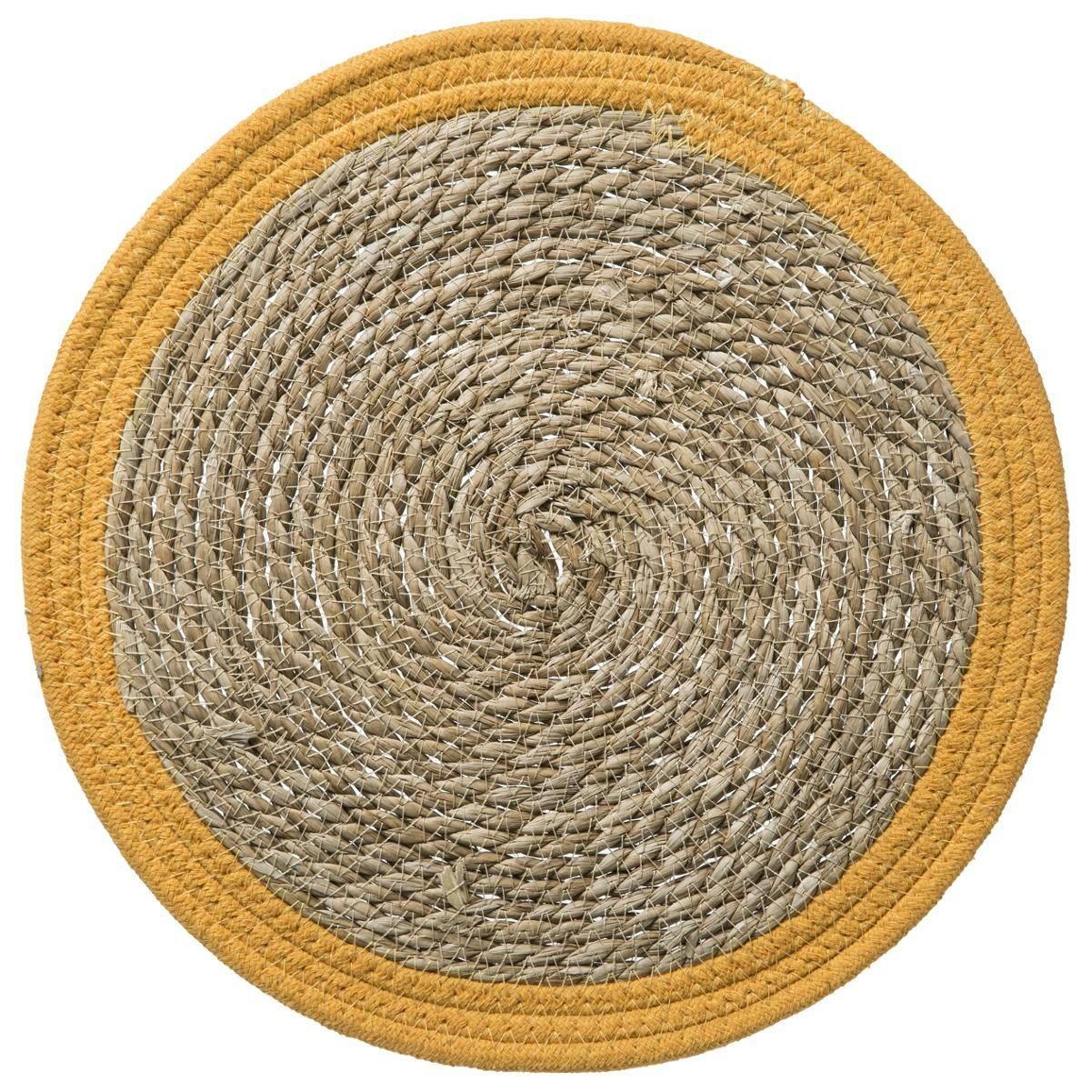 Set de table rond jaune