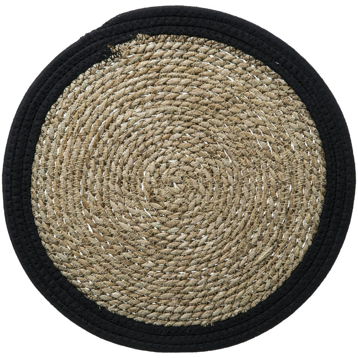 Set de table rond noir