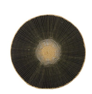 Set de Table rond noir avec effet D38cm