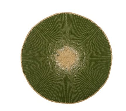 Set de Table rond vert avec effet D38cm