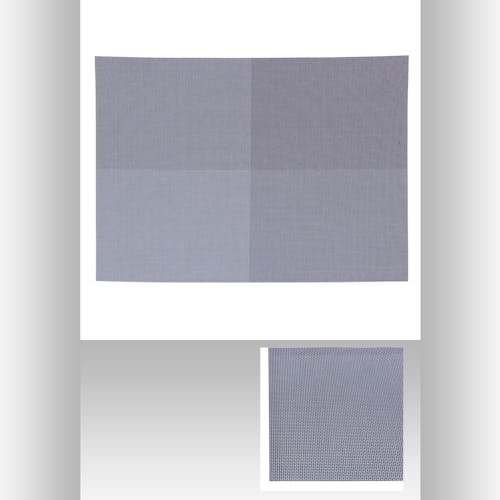 Set de table texaline rectangle 50 x 35 cm à carreaux Bleu et Gris