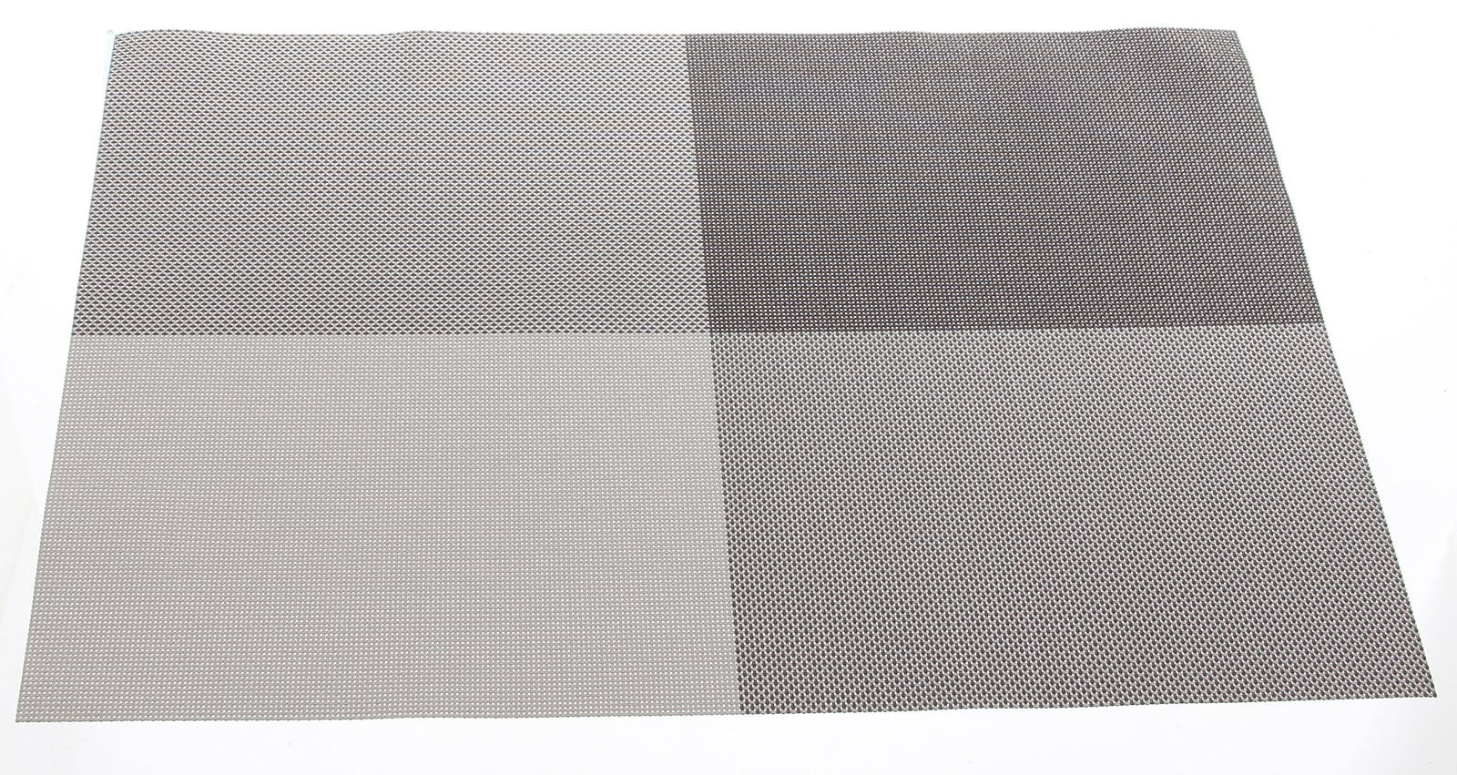 Set de table texaline rectangle 50 x 35 cm à carreaux Taupe et Gris