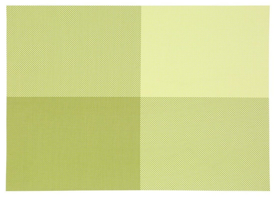 Set de table texaline rectangle 50 x 35 cm à carreaux Vert
