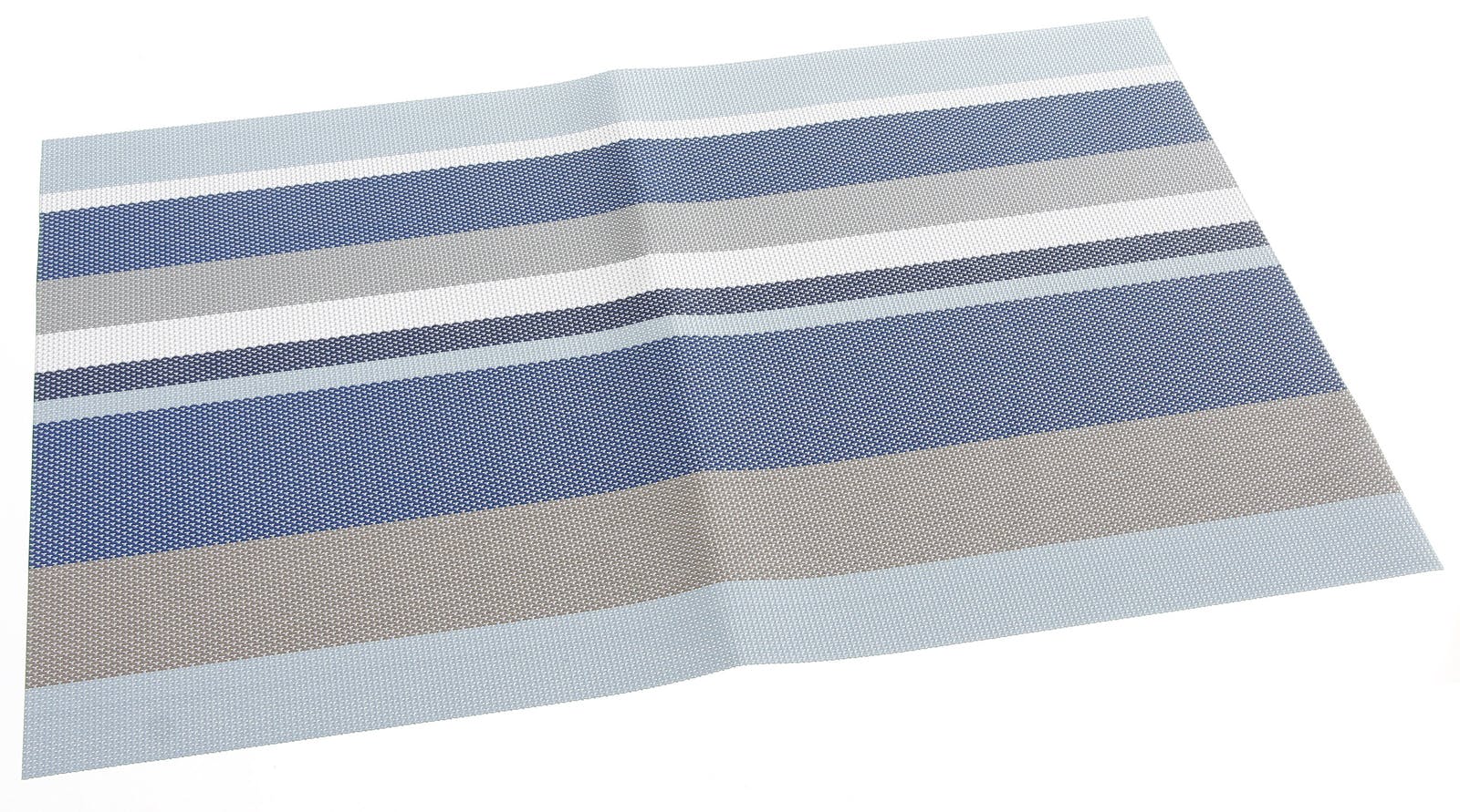 Set de table texaline rectangle 50 x 35 cm Bayadères Bleu, Gris, Blanc