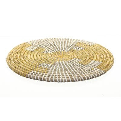 Set de table tressé naturel jaune D35cm