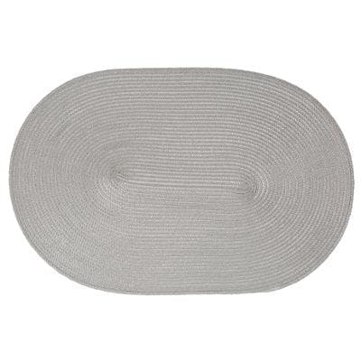 Set de table tressé oval gris 29x44cm