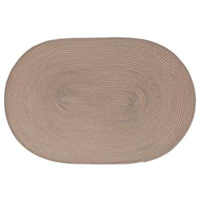 Set de table tressé oval taupe 29x44cm