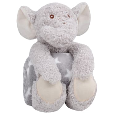 Eléphant gris avec plaid