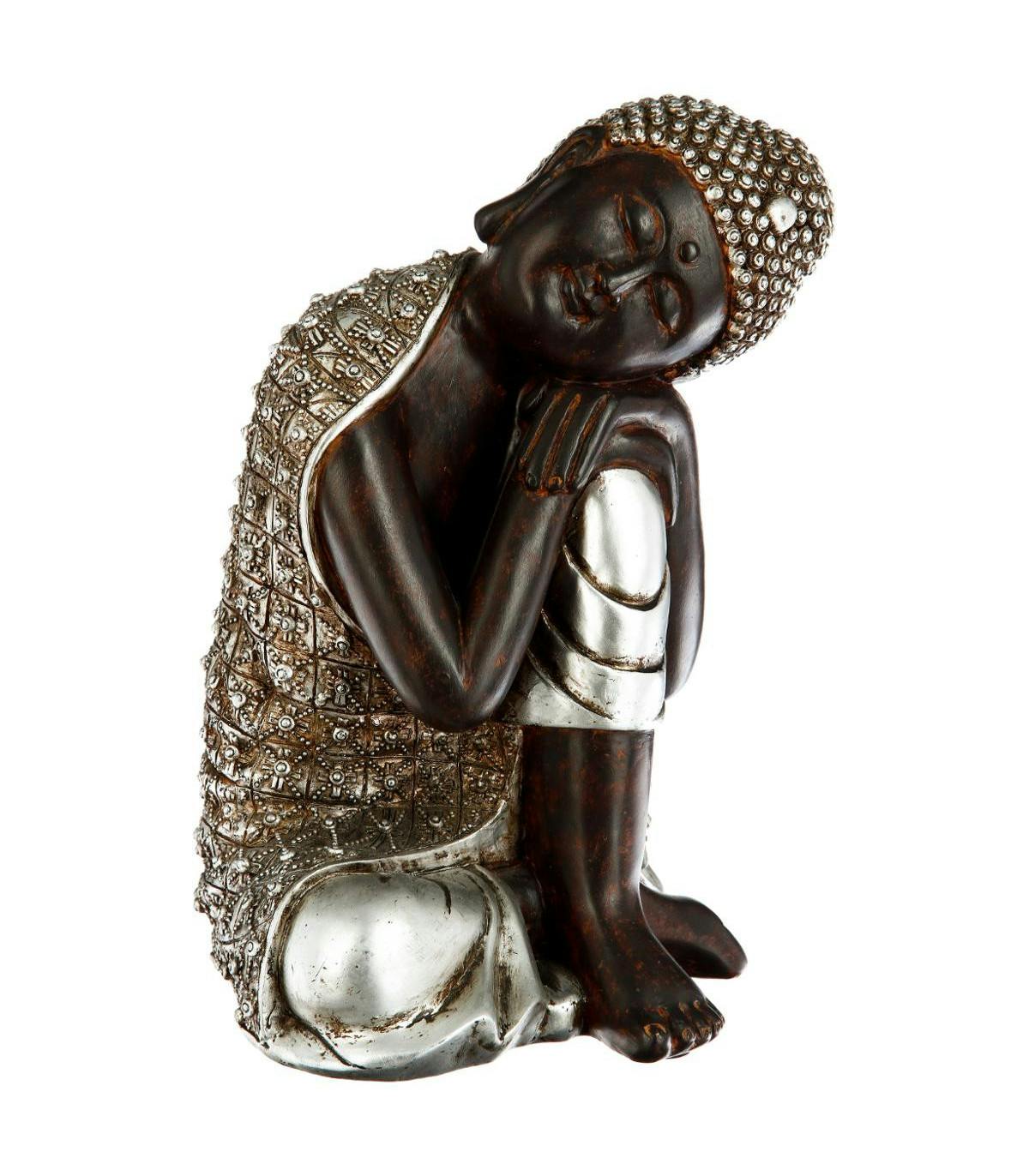 Statuette Bouddha penseur brun