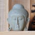 Statuette tête de bouddha grisée