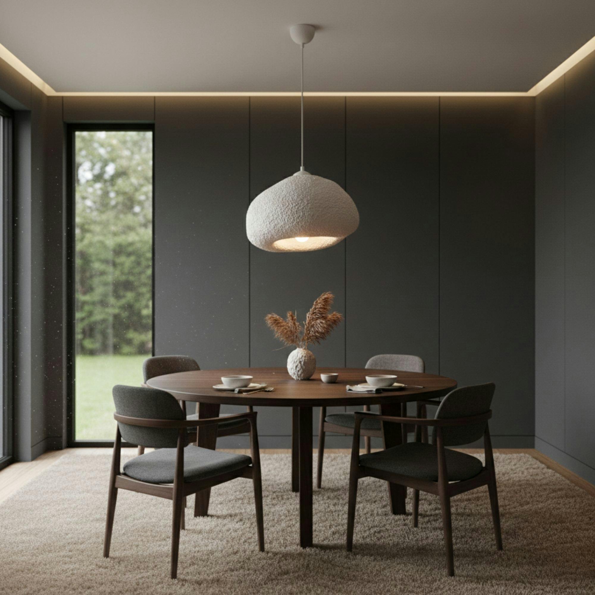 Suspension blanche design organique 42 cm NOXIS