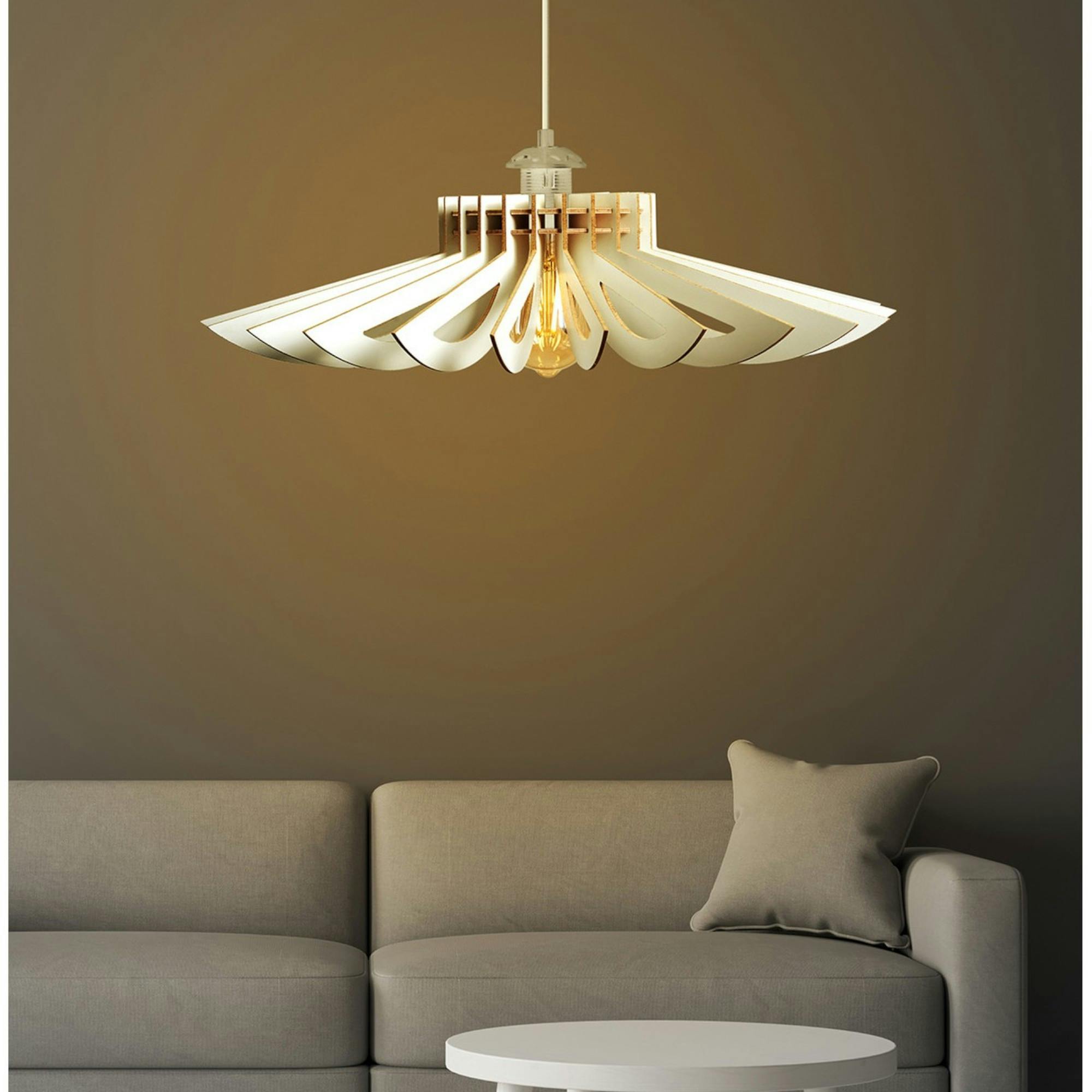 Suspension blanche moderne - forme florale BIEL