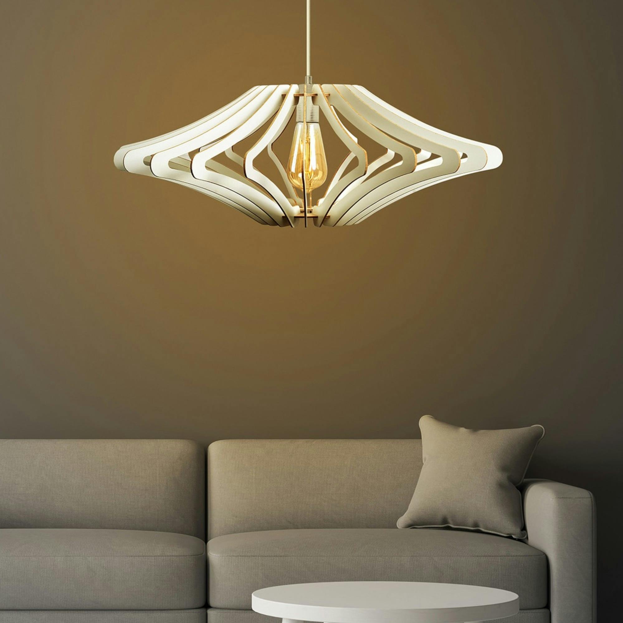 Suspension blanche moderne - forme graphique BIEL