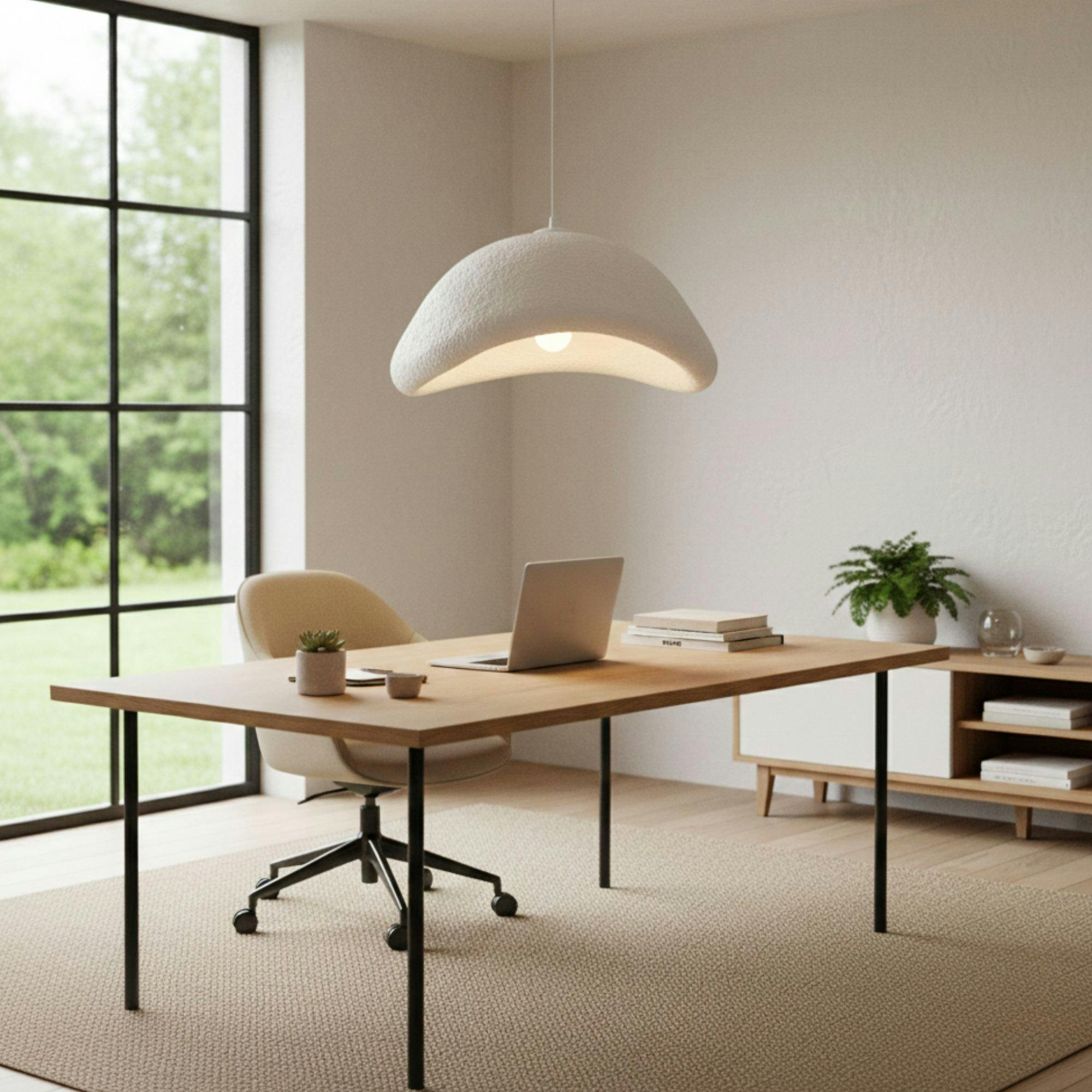 Suspension chambre blanche 2 lampes 52 cm NOXIS