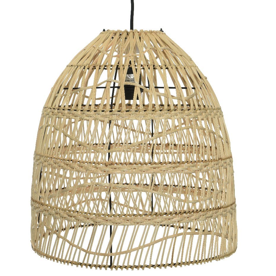 Suspension cloche en rotin
