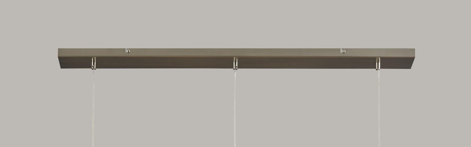 Suspension contemporaine 3 lampes verre chromé