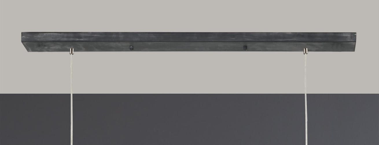 Suspension contemporaine ajourée métal gris vieilli 5 lampes RALF