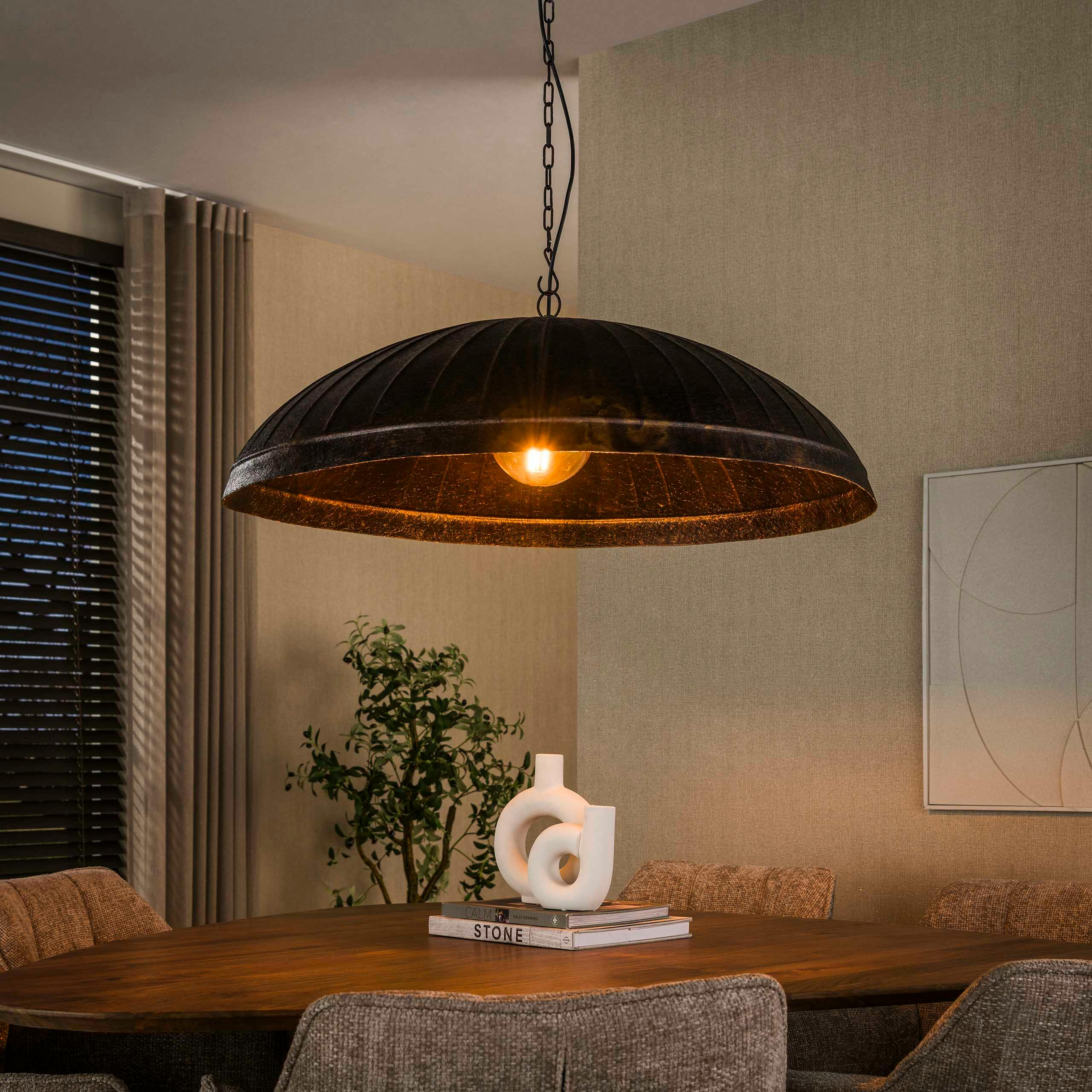 Suspension de table en métal brun vintage Ø90 cm RALF