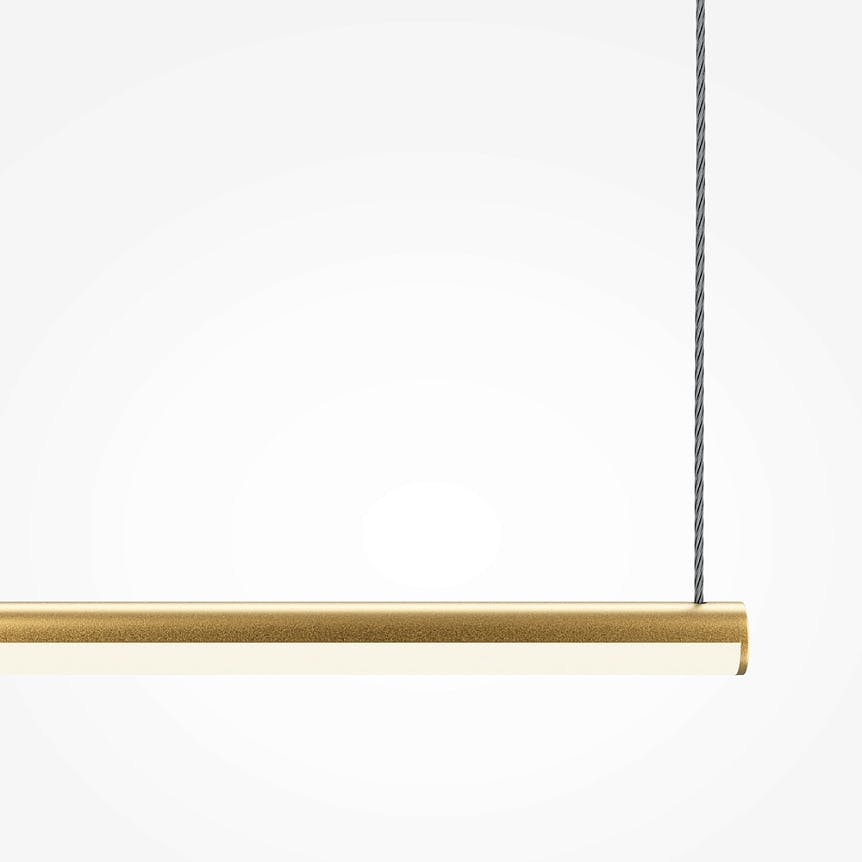 Suspension design LED – barre horizontale dorée 120 cm SALEM