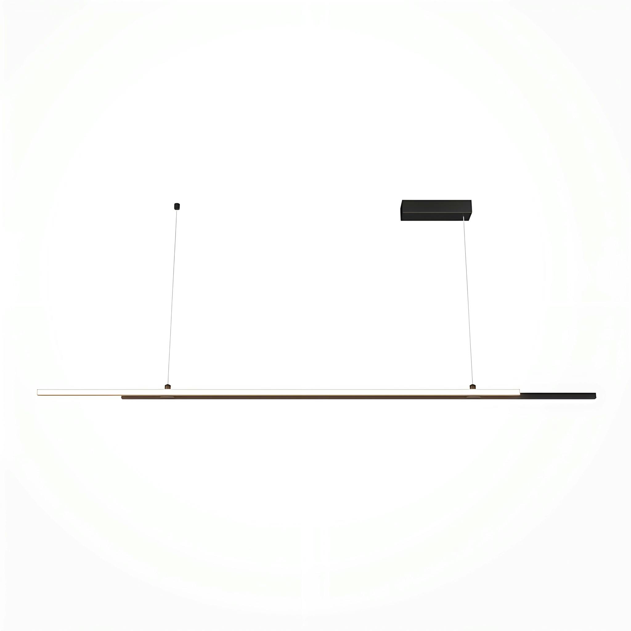 Suspension design LED – double barre noire minimaliste SALEM