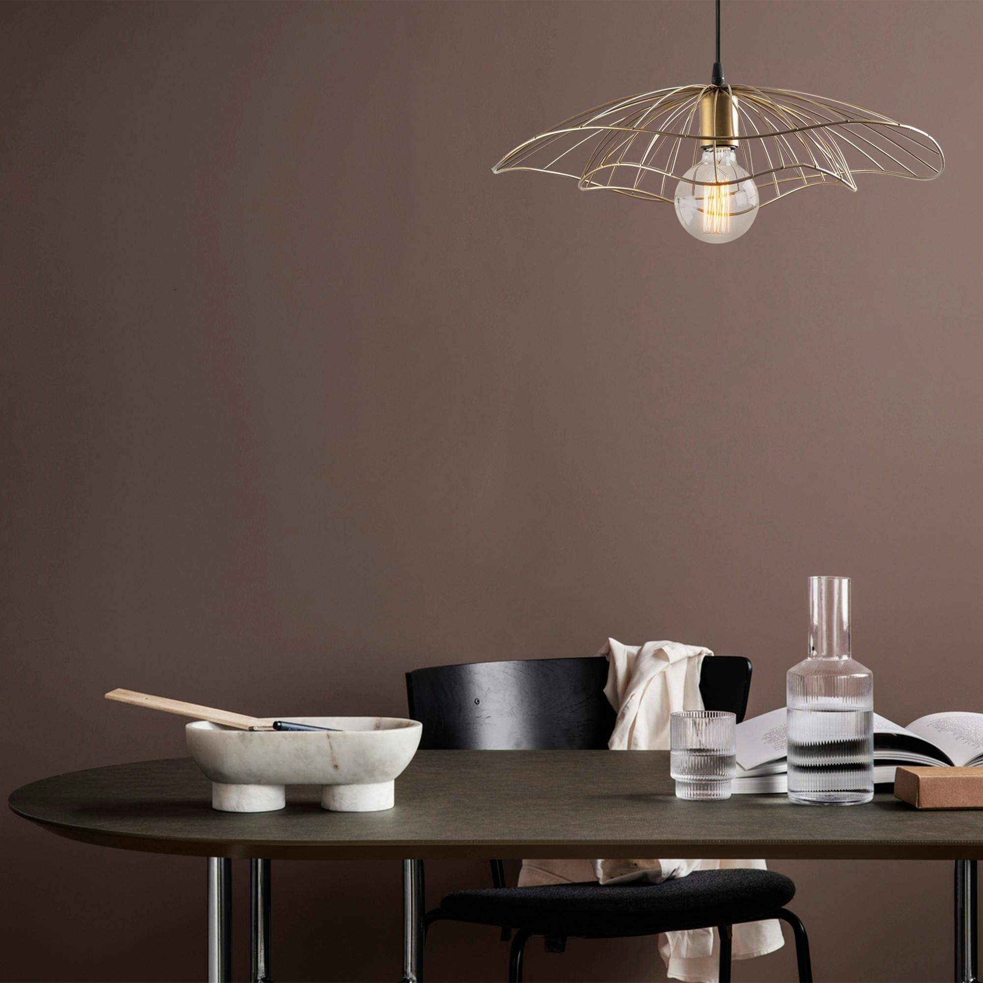 Suspension design métal doré vintage forme fleur SINOP