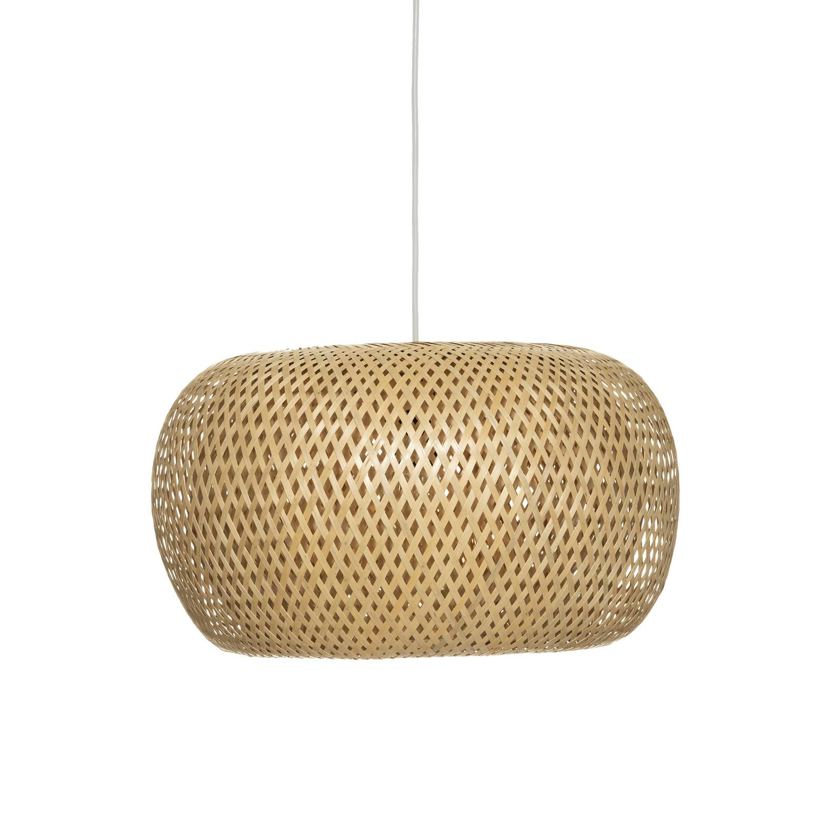 Suspension en bambou tressé forme ronde
