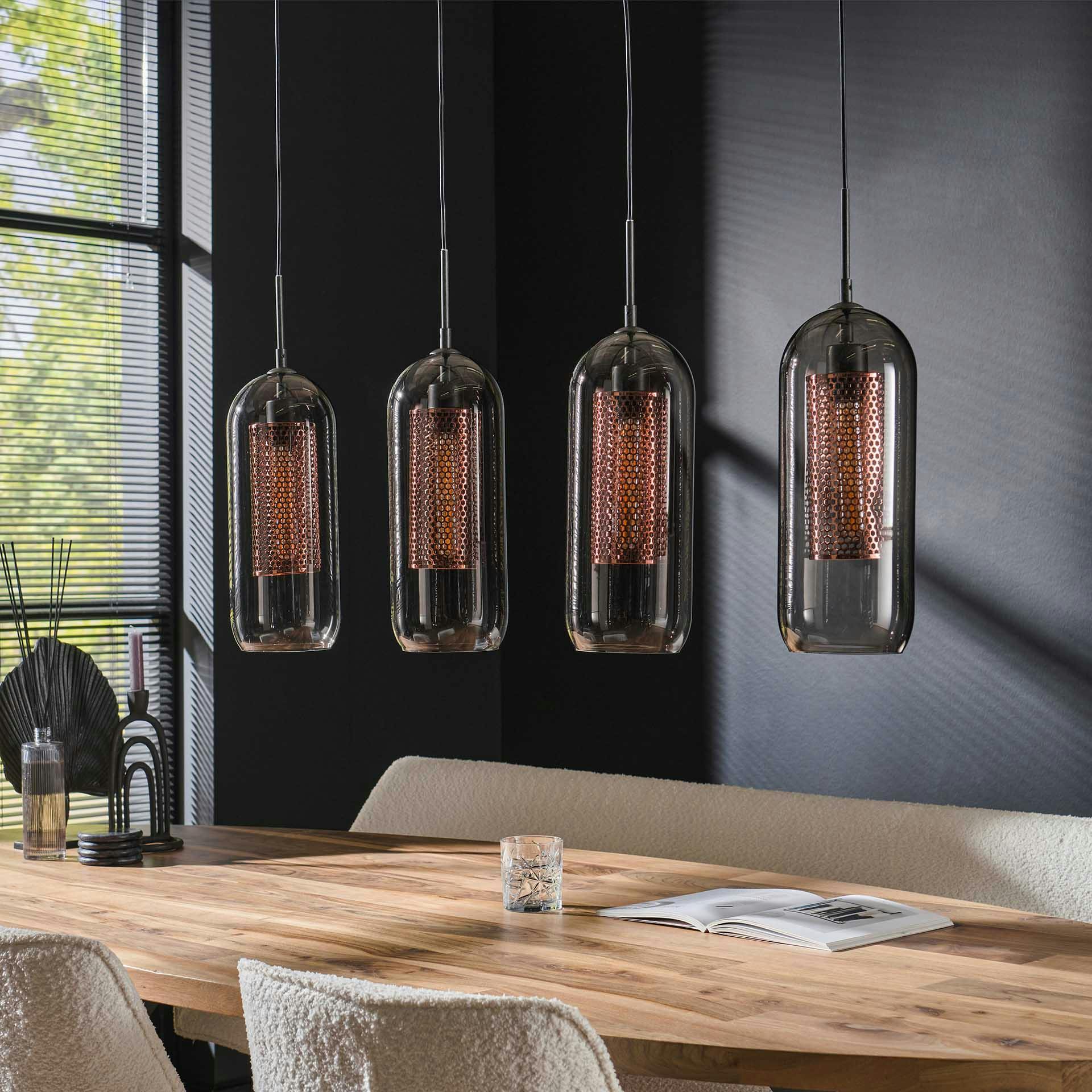 Gea Luce OFELIA S11 suspension en verre cuivré miroir