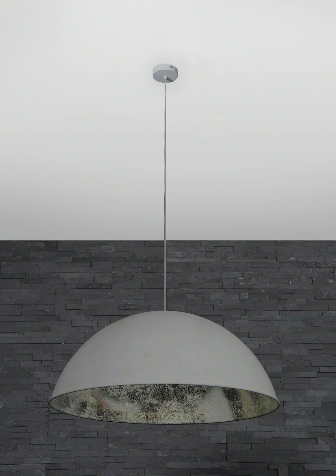 Suspension grande taille ronde effet béton