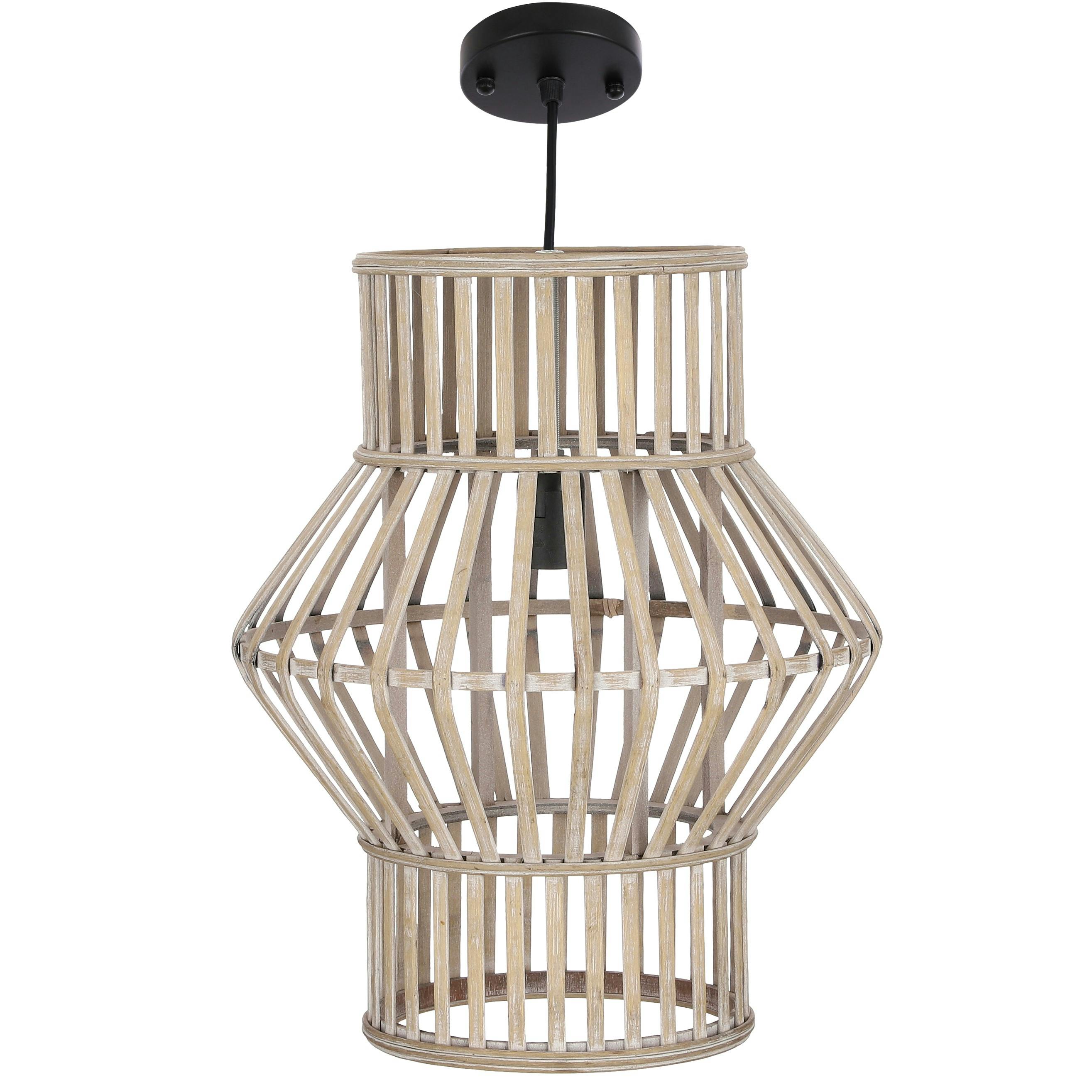 Suspension graphique en bambou