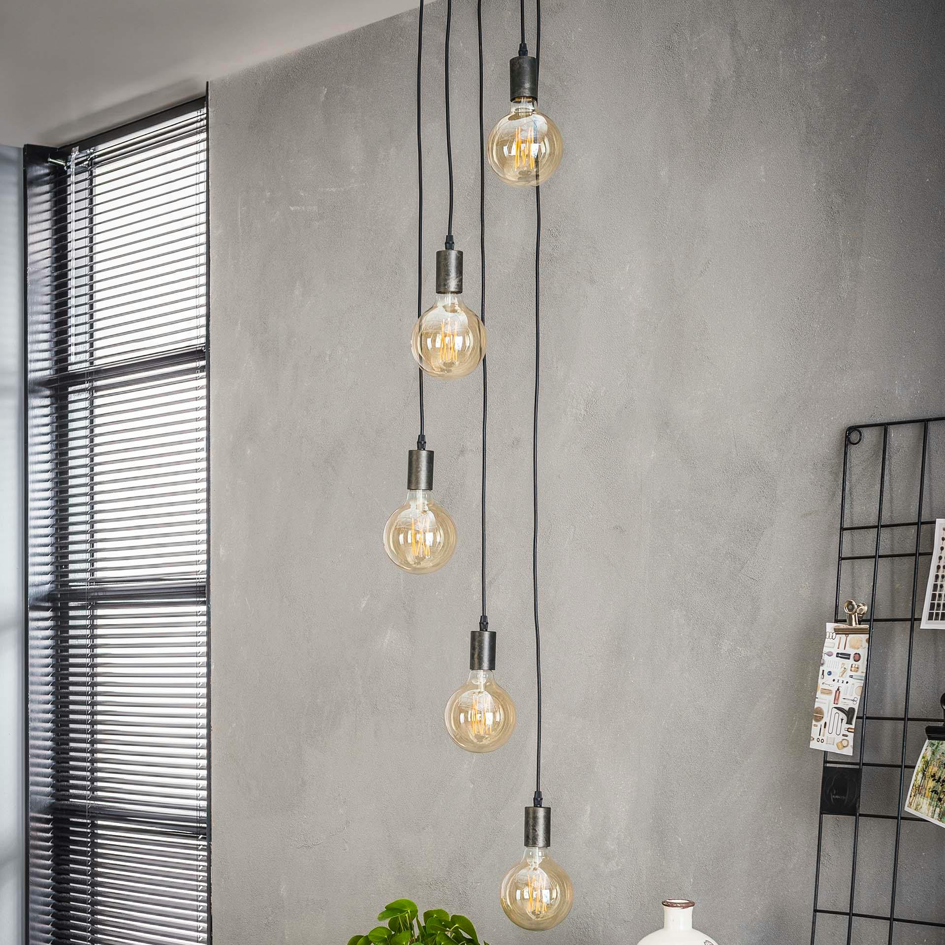 Suspension grappe contemporaine 5 lampes TRIBECA