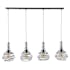 Suspension industrielle forme cône filaire noir 4 lampes RALF