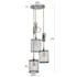 Suspension industrielle grappe effet maille 3 lampes TRIBECA