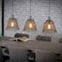 Suspension industrielle maille 3 lampes