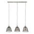 Suspension industrielle maille 3 lampes