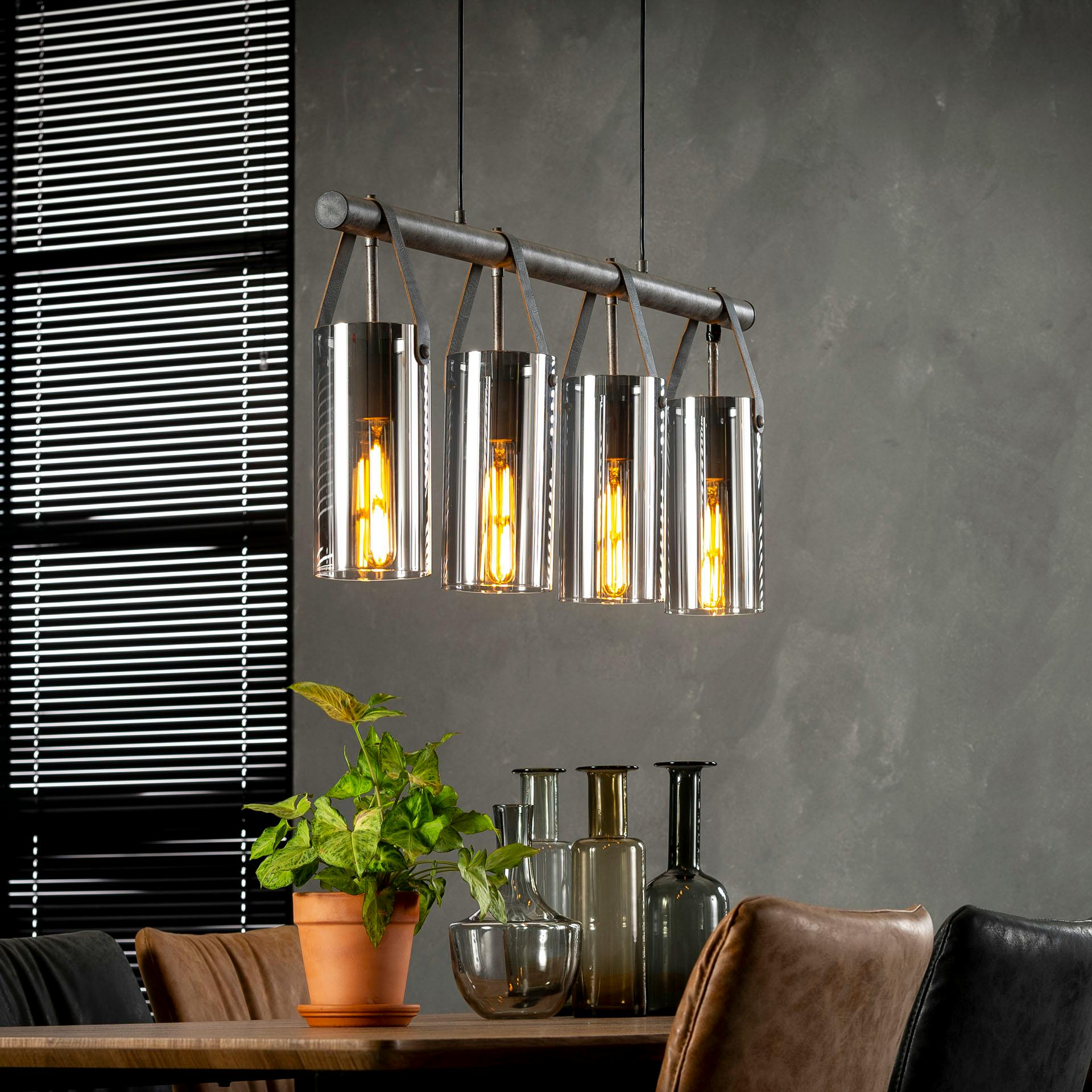Suspension industrielle verre chromé RALF