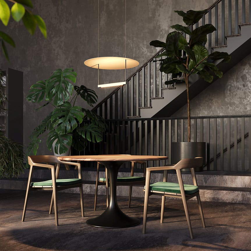 Suspension LED design - abat-jour disque 334 cm AVON