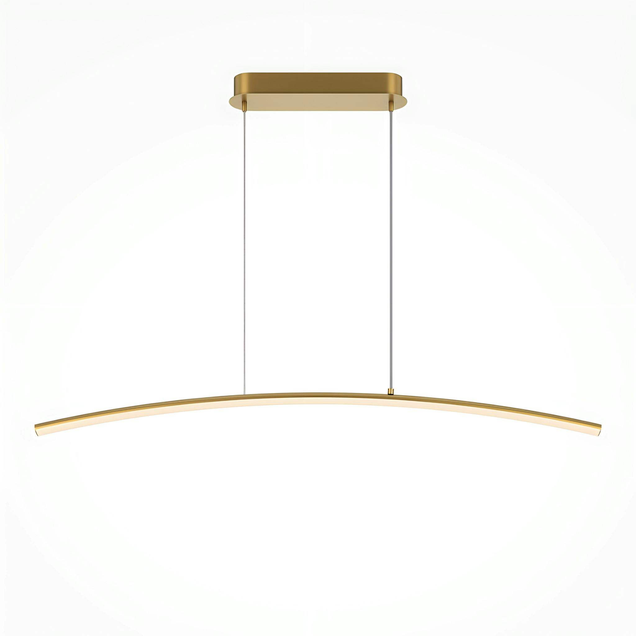 Suspension LED design - arc doré style minimaliste AVA
