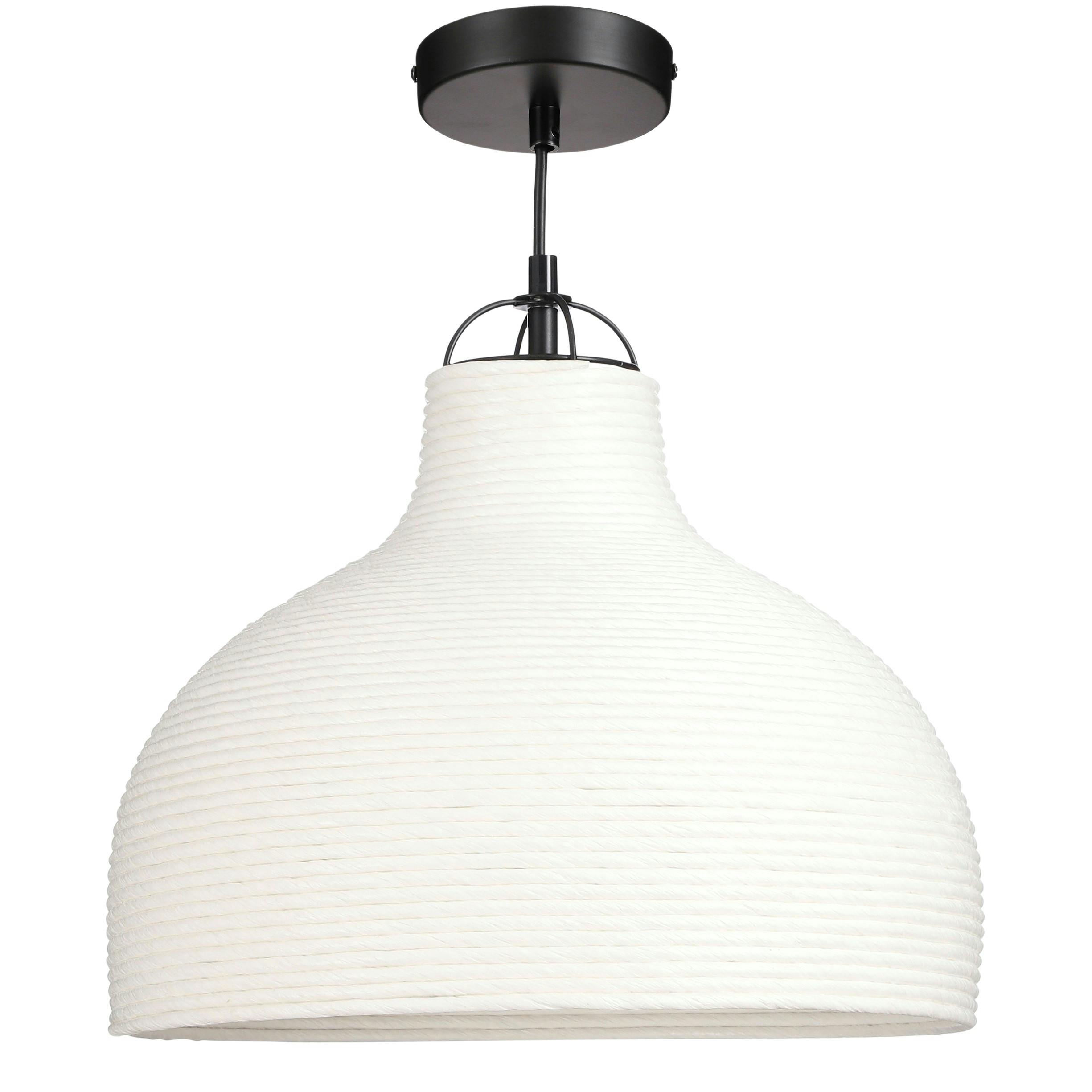Suspension moderne blanche en papier recyclé 28 cm