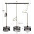 Suspension moderne effet ruban corde réglable 3 lampes RALF