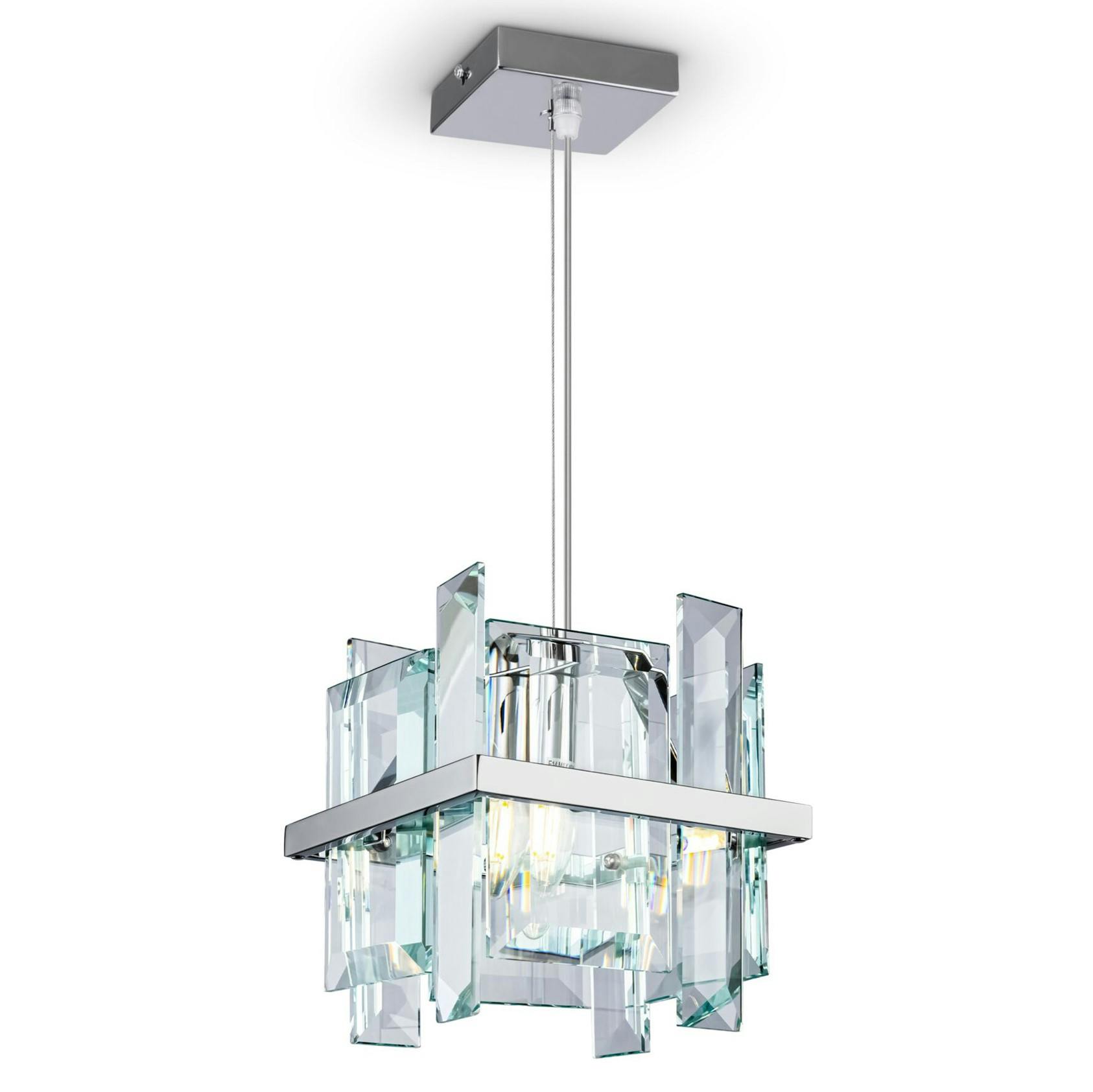 Suspension moderne en verre forme cube MODENE