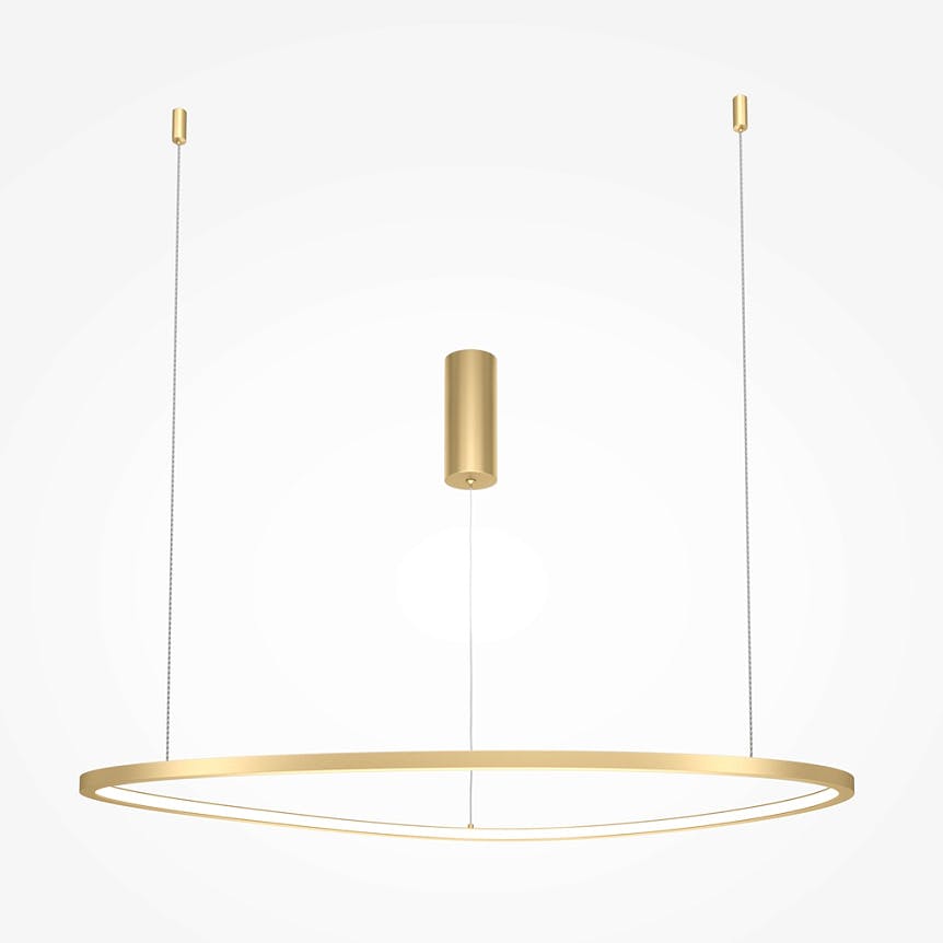 Suspension moderne LED – grand anneau doré minimaliste ELMA
