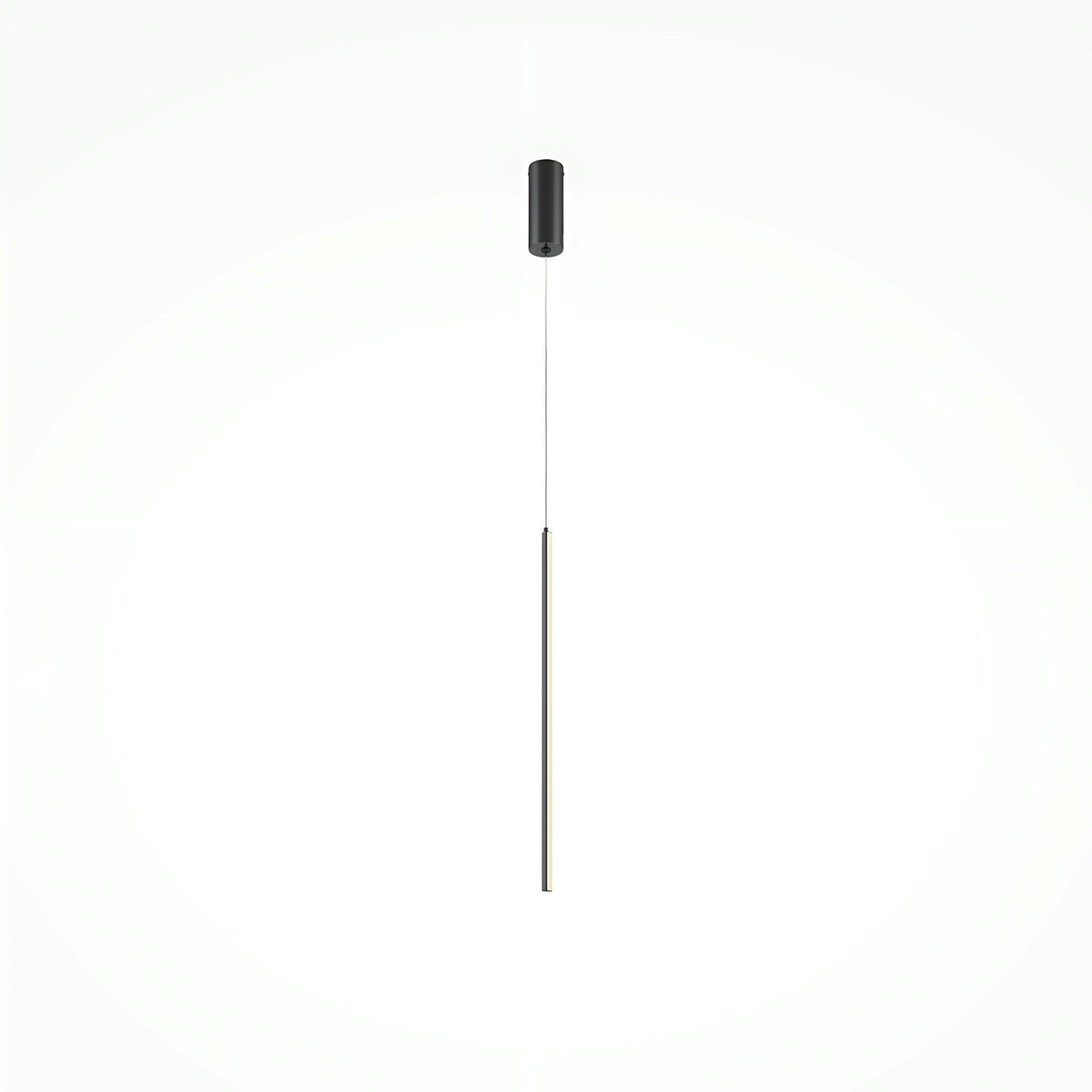 Suspension noire LED – 1 barre verticale design SALEM