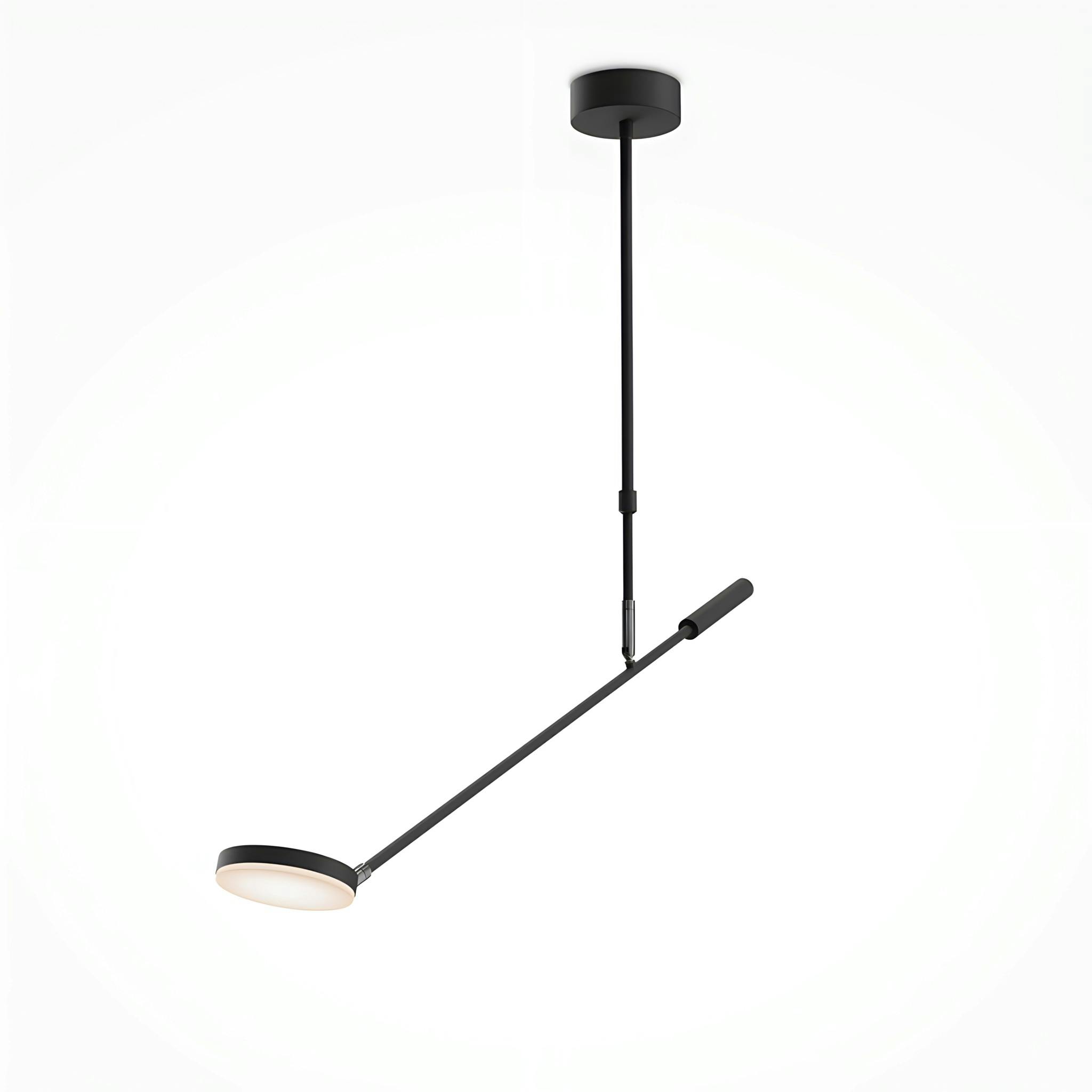 Suspension noire LED – bras articulé avec 1 ampoule OCALA