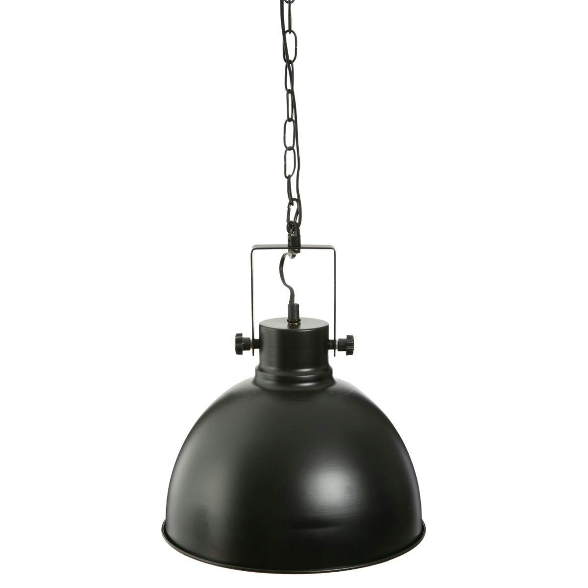 Suspension ronde métal noir D30cm