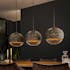 Suspension salle à manger 3 globes en jacinthe d'eau TASMANIE