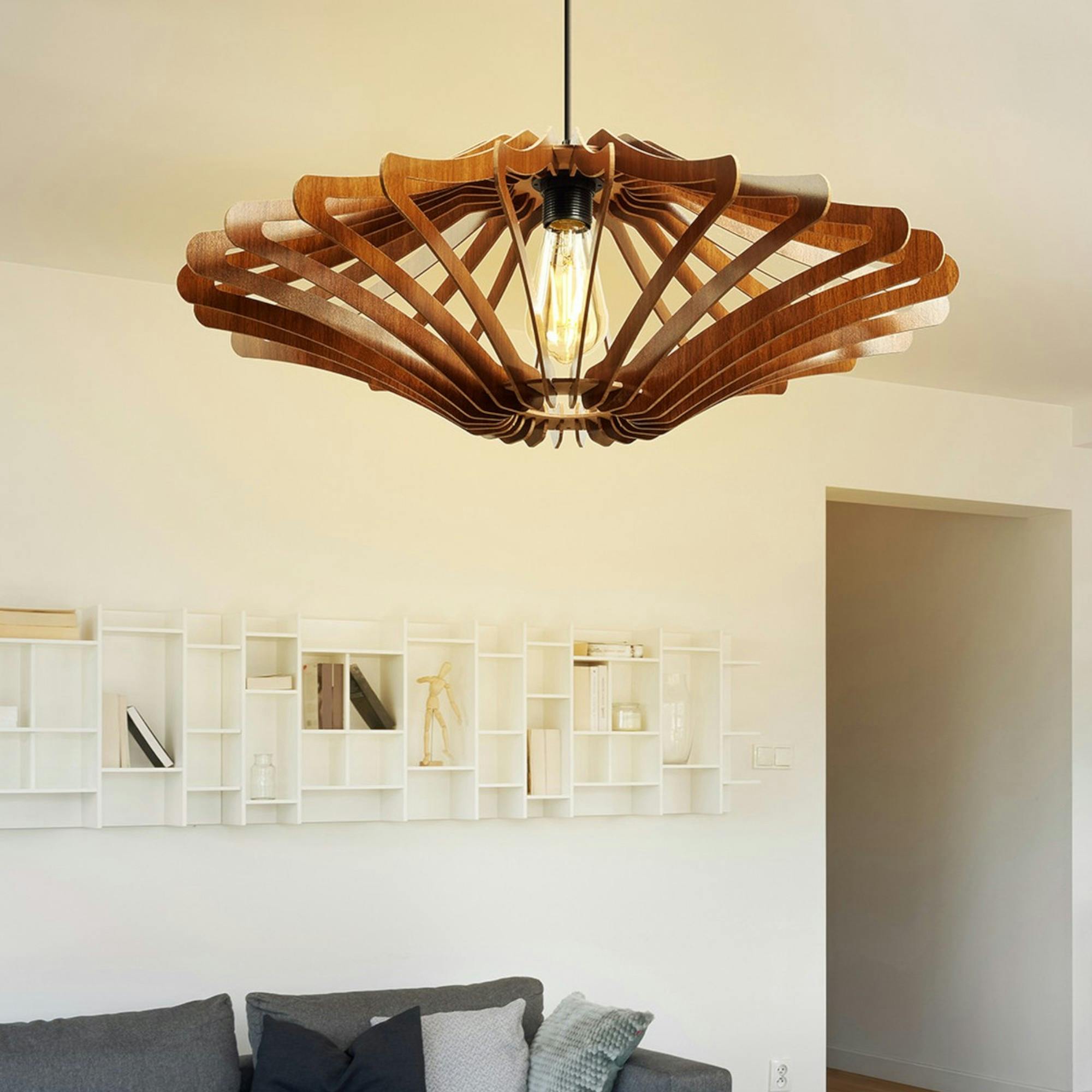 Suspension salle à manger marron - forme graphique BIEL