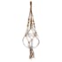 Suspension style macramé avec Vase Pot rond en verre D18xH16cm