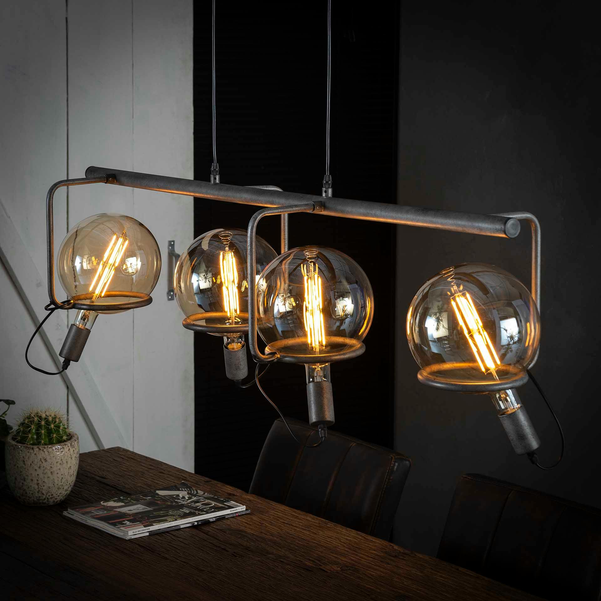 Suspension vintage style baladeuse 4 lampes RALF