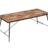 Table a manger rectangulaire bois recycle et metal style industriel